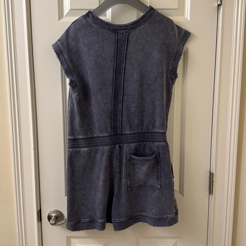 Daily Practice by Anthropologie frayed surplice jumpsuit romper Size Small S - Picture 3 of 14
